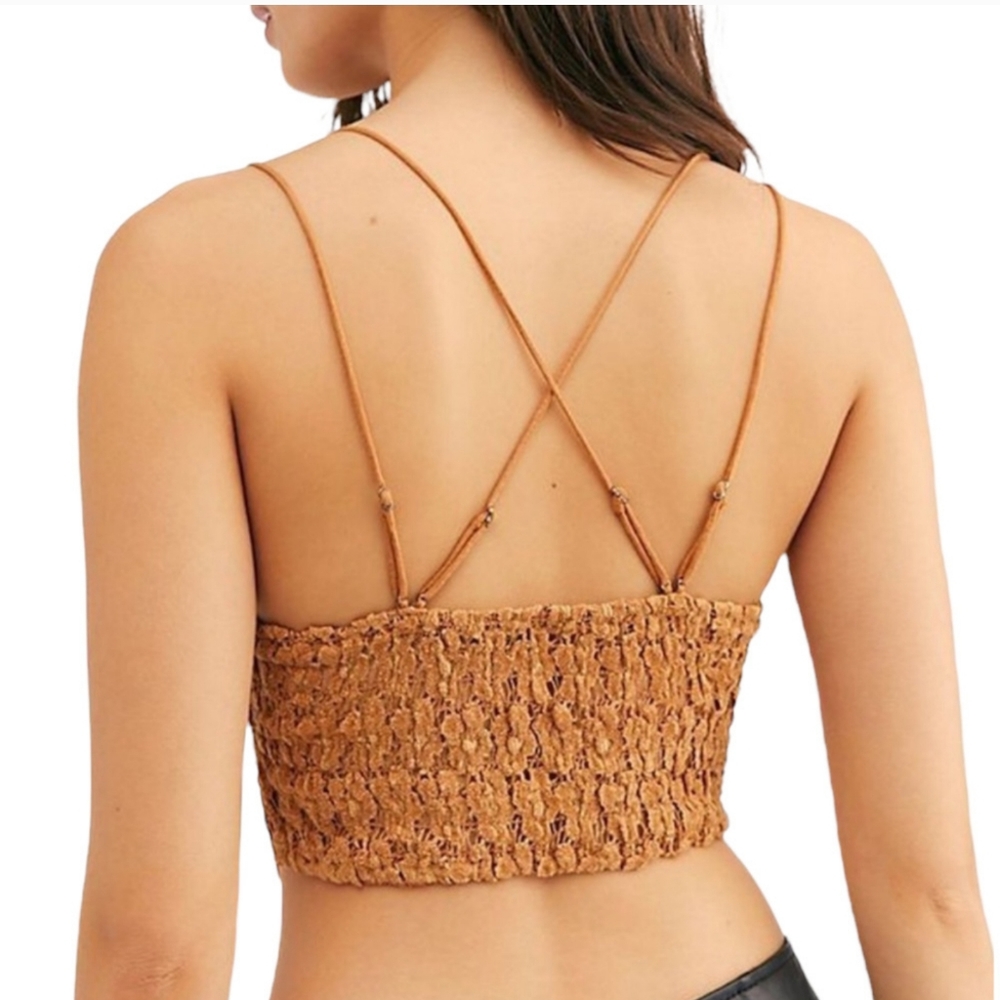 FREE PEOPLE Celine Velvet Lace Bralette NWOT - SMALL - Picture 2 of 11